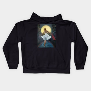 Dancing in the moonlight (detail) Kids Hoodie